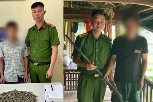 Người dân tự nguyện giao nộp 6 khẩu súng, hơn 500 viên đạn cho Công an xã