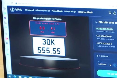 Thu ngân sách gần 14.000 tỷ đồng từ đấu giá biển số xe