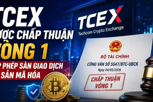 TCEX được Bộ Tài chính chấp thuận vòng 1 cấp phép sàn giao dịch tài sản mã hóa