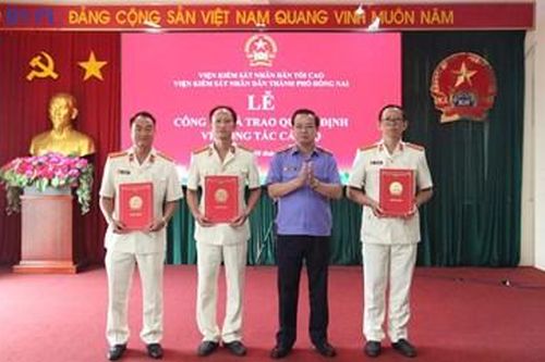 VKSND thành phố Đồng Nai tổ chức Lễ công bố và trao Quyết định về công tác cán bộ