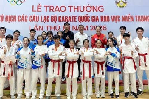 Gia Lai giành 19 huy chương ở Giải karate quốc gia khu vực miền Trung