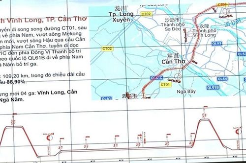 Đường sắt tốc độ cao TP.HCM - Cần Thơ - Cà Mau: Dài 282km với 9 nhà ga hiện đại