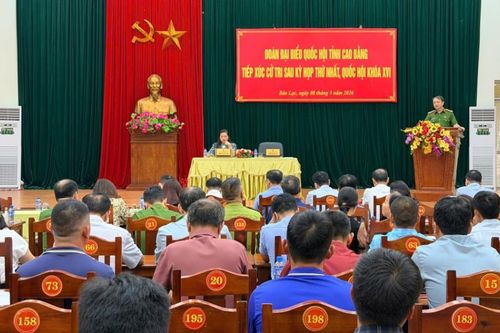 Đoàn đại biểu Quốc hội tỉnh tiếp xúc cử tri tại xã Bảo Lạc sau Kỳ họp thứ nhất, Quốc hội khóa XVI