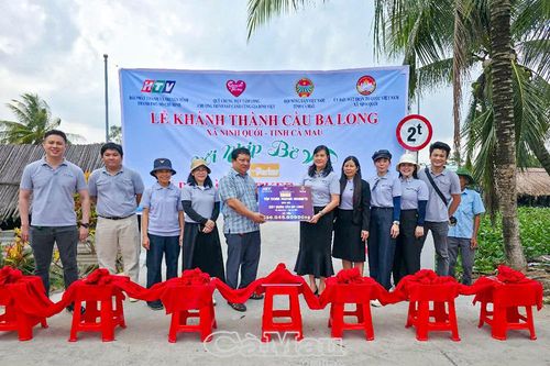 Khánh thành cầu Ba Long gần 600 triệu đồng ở Ninh Quới