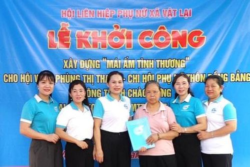 Hội LHPN xã Vật Lại khởi công xây dựng 'Mái ấm tình thương' cho hội viên khó khăn