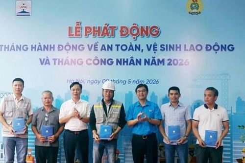 Chủ tịch Liên đoàn Lao động thành phố kêu gọi công nhân UDIC xây dựng môi trường làm việc an toàn