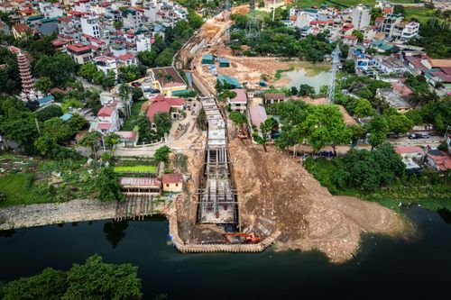 Hình hài kênh Thụy Phương dài 7,7 km trước mùa mưa