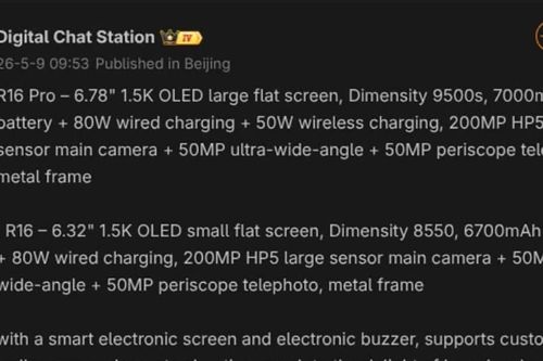 Lộ diện cấu hình OPPO Reno16 Series với camera 200MP và pin dung lượng 7.000mAh