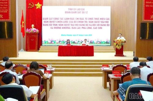 Đoàn giám sát số 12 của Tỉnh ủy làm việc tại các xã: Bản Lầu, Mường Khương, Cao Sơn, Pha Long