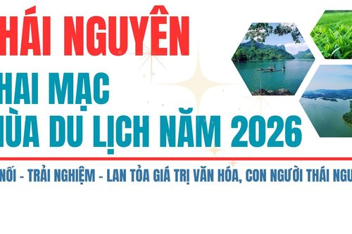 Các hoạt động Khai mạc Mùa du lịch Thái Nguyên 2026 với chủ đề 'Hồ trên núi - Trà trong mây'
