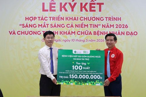 Quảng Ngãi ký kết chương trình hỗ trợ 100 ca phẫu thuật đục thủy tinh thể cho người nghèo