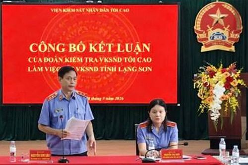 Đoàn kiểm tra liên vụ VKSND tối cao công bố kết luận làm việc tại VKSND tỉnh Lạng Sơn