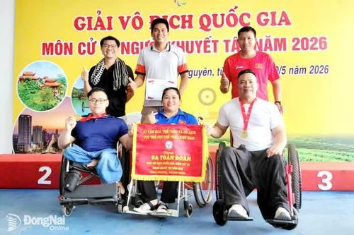 Đồng Nai giành 4 huy chương vàng Giải vô địch quốc gia các môn điền kinh, cử tạ người khuyết tật năm 2026