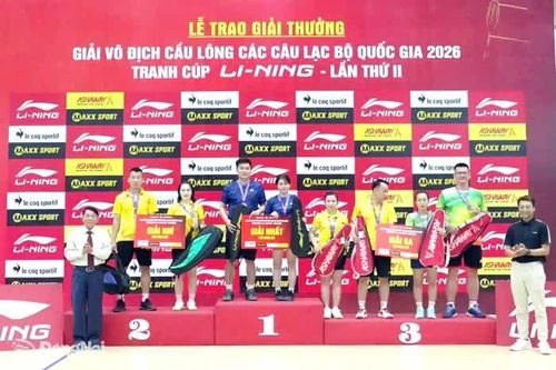 Đồng Nai giành 2 huy chương vàng Giải vô địch cầu lông các câu lạc bộ quốc gia 2026