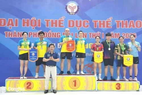 Phường Trấn Biên thắng áp đảo giải bóng bàn Đại hội Thể dục thể thao thành phố Đồng Nai năm 2026