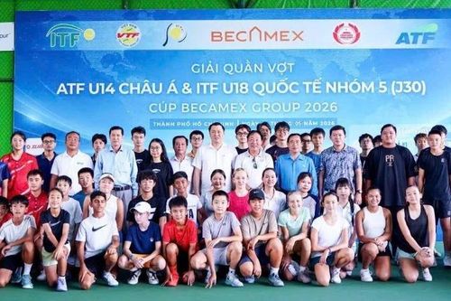 Vận động viên trẻ 11 quốc gia và vùng lãnh thổ tranh tài Giải quần vợt ATF U14 châu Á-Cúp Becamex Group lần 3 và 4