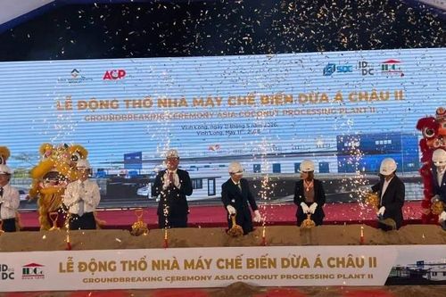 Động thổ Nhà máy chế biến dừa Á Châu II tại Vĩnh Long