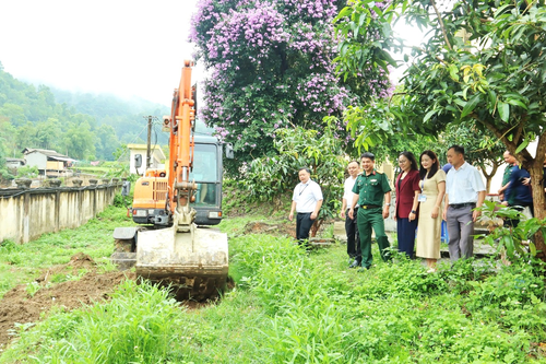Ban chỉ huy Phòng thủ khu vực I (Bộ CHQS tỉnh Tuyên Quang): Khởi công công trình nước sinh hoạt phục vụ học sinh vùng cao