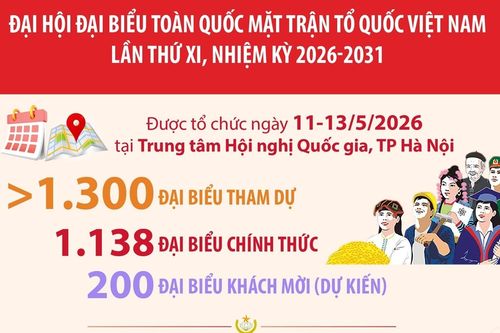 Đại biểu tham dự Đại hội đại biểu toàn quốc Mặt trận Tổ quốc Việt Nam lần thứ XI