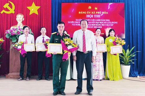 Xã Phú Hòa bế mạc Hội thi Tuyên truyền viên giỏi năm 2026