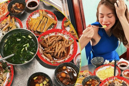 Hồ Ngọc Hà thưởng thức món cơm gà nức tiếng phố Hội