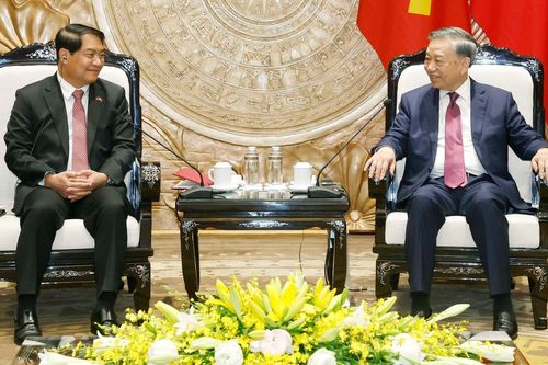 Tổng Bí thư, Chủ tịch nước Tô Lâm tiếp Bí thư Thành ủy thủ đô Viêng Chăn, Lào