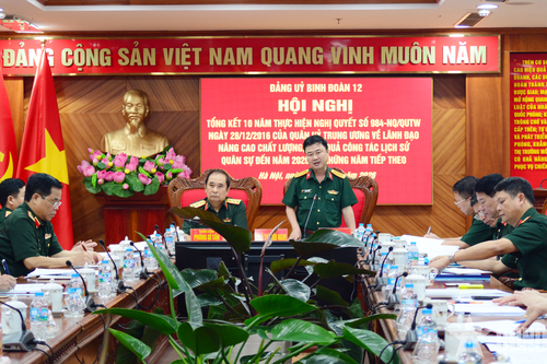 Đảng ủy Binh đoàn 12: Quan tâm lãnh đạo, chỉ đạo triển khai tích cực Nghị quyết 984 về công tác lịch sử quân sự