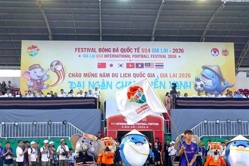 Festival Bóng đá Quốc tế U14 Gia Lai 2026 khai mạc hoành tráng