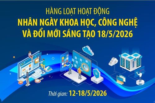 Từ 12 - 18/5/2026: Nhiều hoạt động nhân Ngày Khoa học, Công nghệ và Đổi mới sáng tạo năm 2026