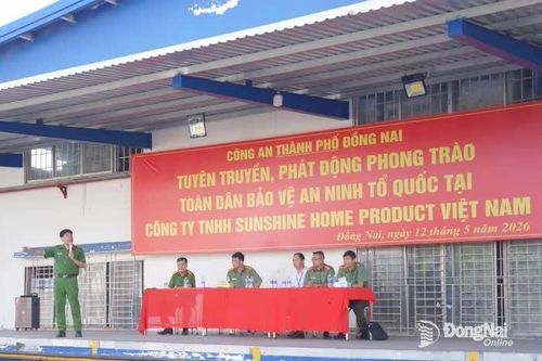 Công an thành phố Đồng Nai tuyên truyền, phát động phong trào Toàn dân bảo vệ an ninh Tổ quốc trong công nhân