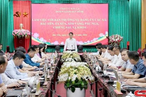 Công bố quyết định giám sát BTV Đảng ủy các xã khu vực Bắc Yên
