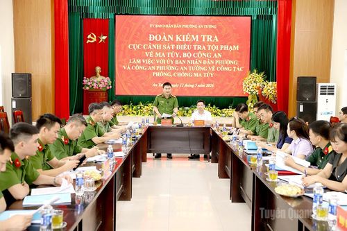 Đoàn kiểm tra Cục Cảnh sát C04, Bộ Công an làm việc với các phường Minh Xuân, An Tường, Bình Thuận