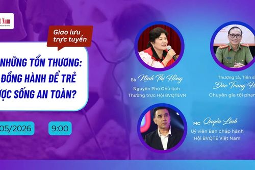 Sắp diễn ra giao lưu trực tuyến: 'Sau những tổn thương: Ai đồng hành để trẻ được sống an toàn?'