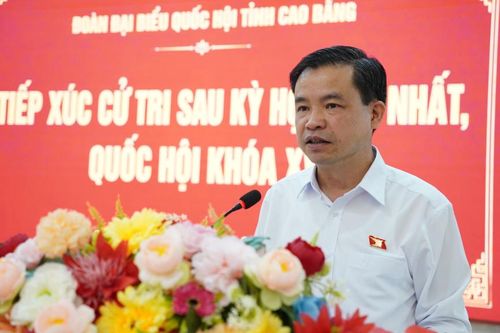 Đoàn đại biểu Quốc hội tỉnh tiếp xúc cử tri tại xã Trùng Khánh sau Kỳ họp thứ nhất, Quốc hội khóa XVI