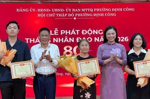 Phường Định Công phát động Tháng Nhân đạo