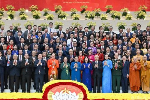 [Ảnh] Bế mạc Đại hội đại biểu toàn quốc Mặt trận Tổ quốc Việt Nam lần thứ XI