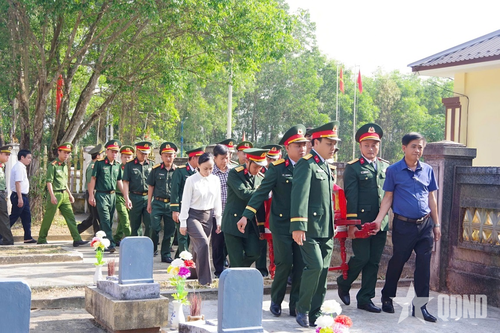 Sư đoàn 968 truy điệu, an táng hài cốt liệt sĩ tìm thấy ở cao điểm 278, tỉnh Quảng Trị