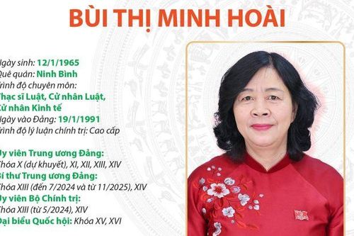 Chủ tịch Ủy ban Trung ương Mặt trận Tổ quốc Việt Nam Bùi Thị Minh Hoài