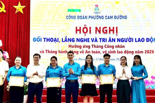 Phường Cam Đường tổ chức Hội nghị 'Đối thoại, lắng nghe và tri ân người lao động'