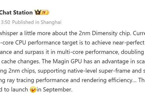 MediaTek Dimensity 9600: Chip 2nm hứa hẹn vượt mặt Apple về hiệu năng đa nhân