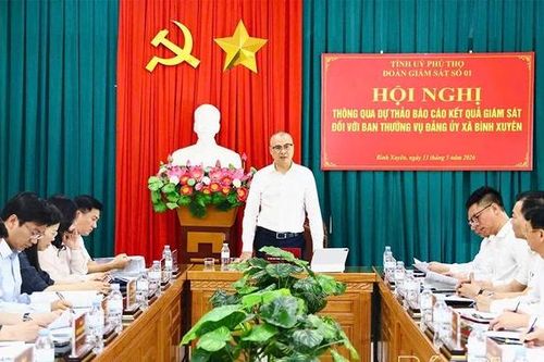 Thông qua dự thảo báo cáo kết quả giám sát đối với Ban Thường vụ Đảng ủy xã Bình Xuyên