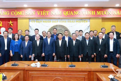Bí thư Tỉnh ủy Thái Nguyên Trịnh Xuân Trường tiếp và làm việc với Đoàn công tác cấp cao tỉnh Luông Pha Băng (Lào)