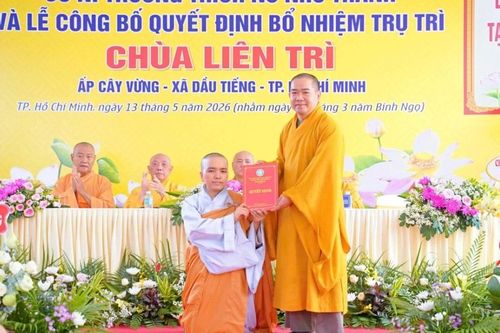 TP.HCM: Công bố quyết định bổ nhiệm trụ trì chùa Liên Trì (xã Dầu Tiếng)