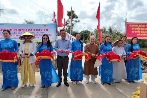Cà Mau: Ban Từ thiện xã hội Phật giáo tỉnh khánh thành cầu bê-tông Cây Tự và Thiện Phước Lành
