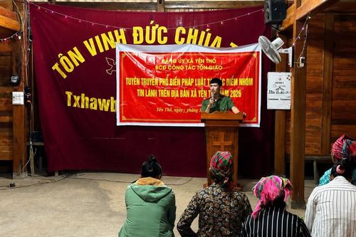 Tuyên truyền pháp luật tại điểm nhóm Tin lành tại xã Yên Thổ