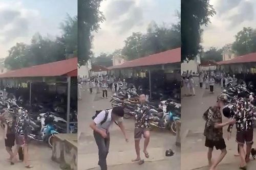 Vụ nam sinh lớp 12 bị nhóm thanh niên mặc quần cộc hành hung giữa trường: Hình ảnh camera ghi lại khiến ai cũng sửng sốt