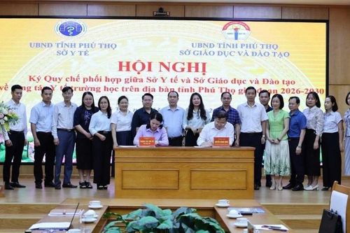 Phú Thọ ký kết phối hợp công tác y tế trường học giai đoạn 2026 - 2030