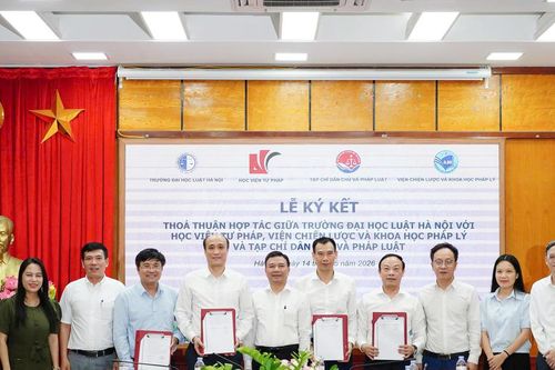 Ký kết Thỏa thuận hợp tác giữa 4 đơn vị thuộc Bộ Tư pháp