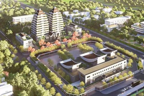 Hiện trạng khu đất làm nhà tang lễ với 2 tòa tháp giữa trung tâm Hà Nội