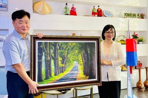 Phó Chủ tịch UBND tỉnh Nguyễn Thị Thanh Lịch làm việc với Văn phòng Thường trực Quận Yongsan tại Quy Nhơn